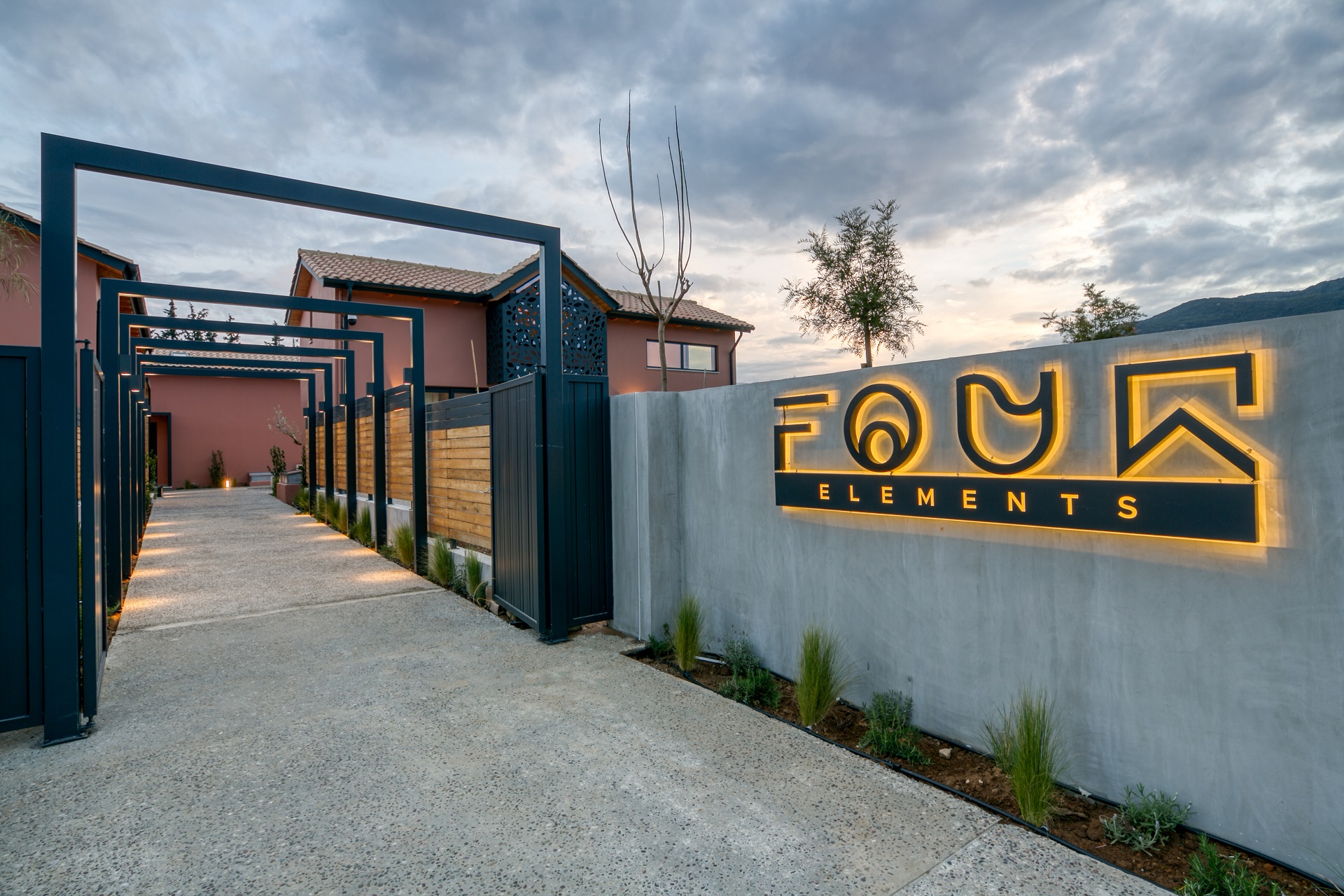 Entrance of 4-elements villas